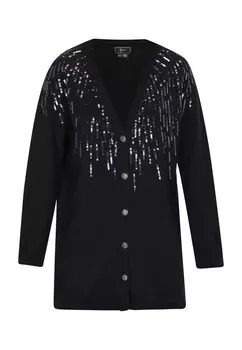 Вязаный кардиган faina Knit Cardigan, черный