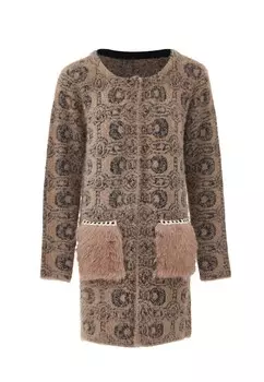 Вязаный кардиган faina Knit Cardigan, цвет mocha