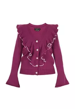 Вязаный кардиган faina Knit Cardigan, цвет plum