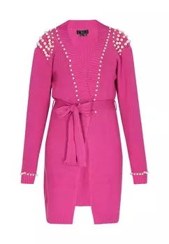Вязаный кардиган faina Knit Cardigan, фуксия