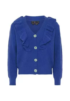 Вязаный кардиган faina Knit Cardigan, коабльтовый синий