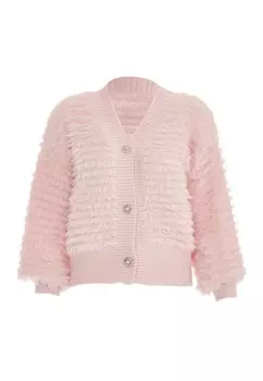 Вязаный кардиган faina Knit Cardigan, розовый