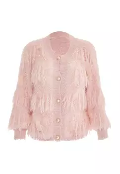 Вязаный кардиган faina Knit Cardigan, розовый