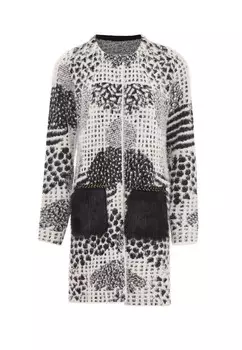 Вязаный кардиган faina Knit Cardigan, светло-серый