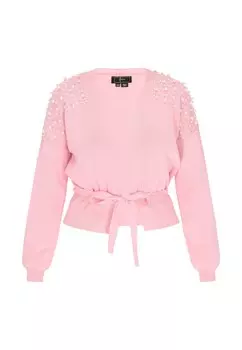 Вязаный кардиган faina, розовый