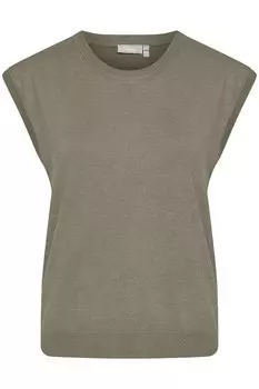 Вязаный кардиган Fransa Knitted Vest, зеленый
