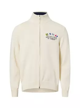 Вязаный кардиган GANT, экрю