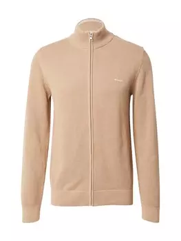 Вязаный кардиган GANT, бежевый