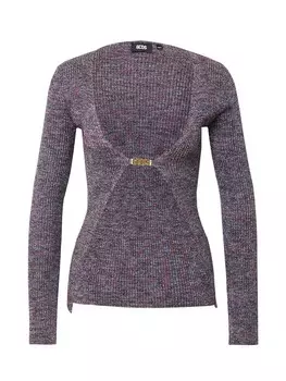 Вязаный кардиган GCDS Knit Cardigan, цвет mottled purple