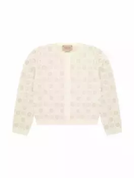 Вязаный кардиган GG Gucci, бежевый