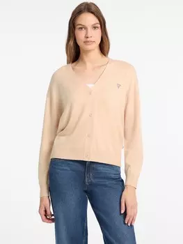 Вязаный кардиган GUESS JEANS, бежевый