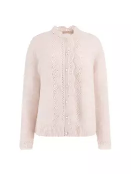 Вязаный кардиган GUESS Knit Cardigan, темно-розовый