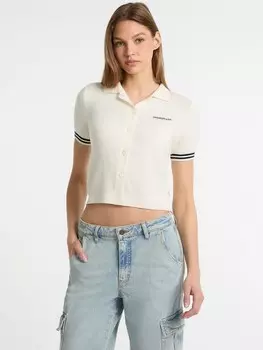 Вязаный кардиган GUESS, кремовый