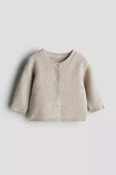 Вязаный кардиган H&M, бежевый