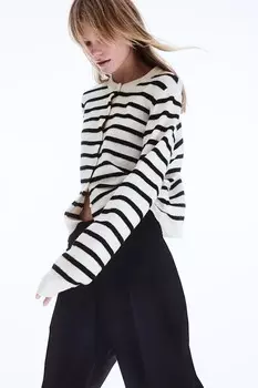 Вязаный кардиган H&M, бежевый