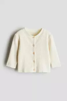 Вязаный кардиган H&M, бежевый