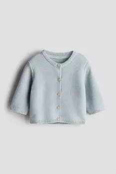 Вязаный кардиган H&M, бирюзовый