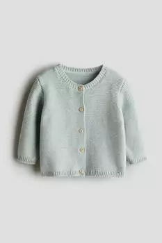 Вязаный кардиган H&M, бирюзовый