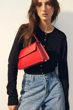 Вязаный кардиган H&M, черный