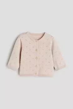Вязаный кардиган H&M, розовый