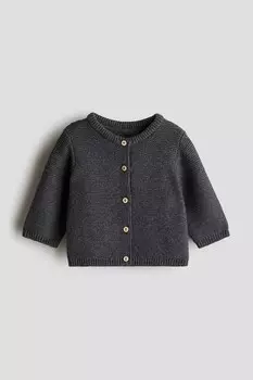 Вязаный кардиган H&M, серый