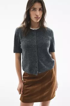 Вязаный кардиган H&M, серый