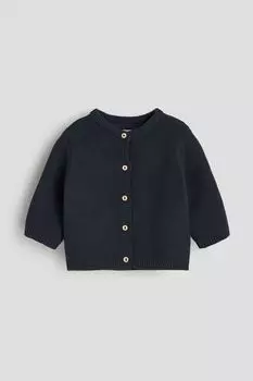 Вязаный кардиган H&M, синий