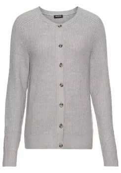 Вязаный кардиган HECHTER PARIS Knit Cardigan, серый