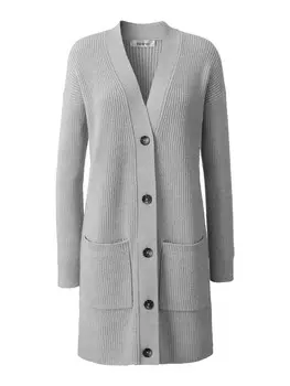 Вязаный кардиган heine, серый