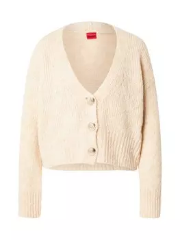 Вязаный кардиган HUGO Knit Cardigan Sebania, бежевый