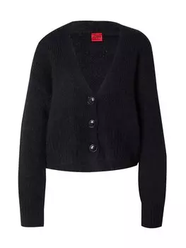 Вязаный кардиган HUGO Knit Cardigan Sebania, черный