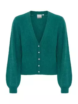 Вязаный кардиган ICHI Knit Cardigan MARIN, цвет petrol