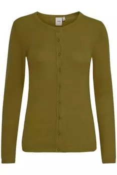 Вязаный кардиган Ichi, темно-зеленый