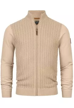 Вязаный кардиган INDICODE JEANS Knit Cardigan Cason, бежевый