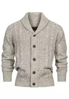 Вязаный кардиган INDICODE JEANS Knit Cardigan Ilterly, светло-серый