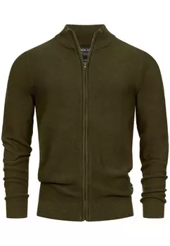 Вязаный кардиган INDICODE JEANS, зеленый