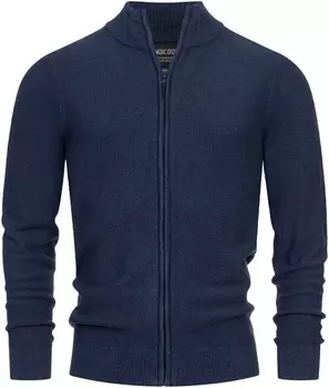 Вязаный кардиган INDICODE Knit Cardigan, темно-синий