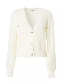 Вязаный кардиган Influencer, белый