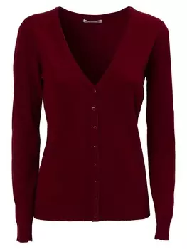 Вязаный кардиган Influencer, бордовый