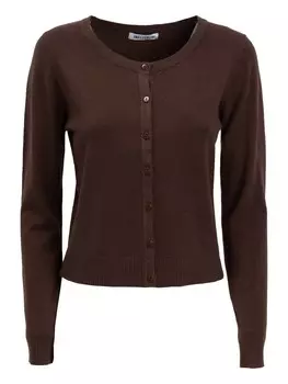 Вязаный кардиган Influencer, коричневый