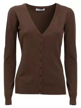Вязаный кардиган Influencer, коричневый