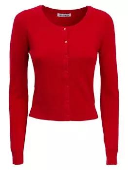 Вязаный кардиган Influencer, красный