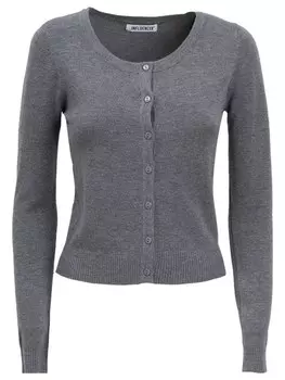 Вязаный кардиган Influencer, серый