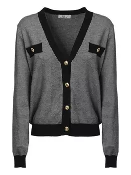 Вязаный кардиган Influencer, серый