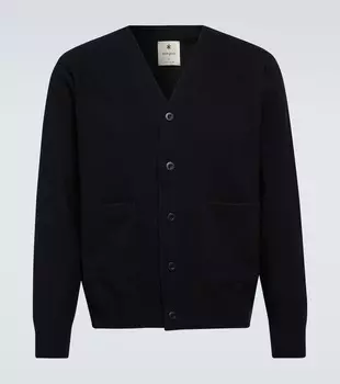 Вязаный кардиган из хлопка с капюшоном Snow Peak, черный