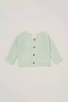 Вязаный кардиган из органического хлопка Homegrown, зеленый