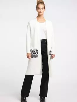 Вязаный кардиган Izia, белый