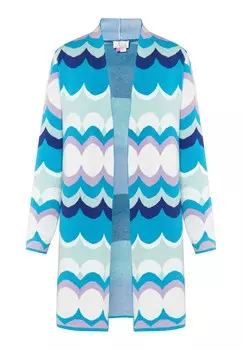 Вязаный кардиган IZIA, цвет Blue/Light blue