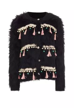 Вязаный кардиган IZIA Knit Cardigan, черный