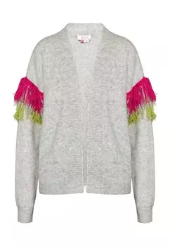 Вязаный кардиган IZIA Knit Cardigan Hoona, пятнистый серый